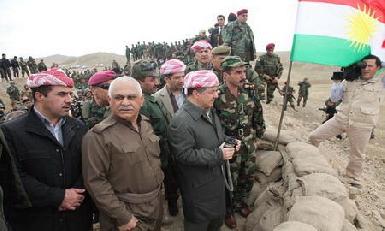 Президент Курдистана посетил силы пешмерга в Киркуке