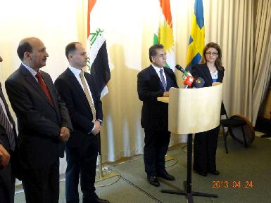 Министр Фалах Мустафа повторно открыл представительство КРГ в Швеции