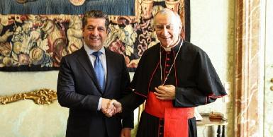 Премьер-министр Барзани обсудил вопрос религиозной толерантности с государственным секретарем Ватикана