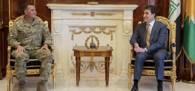 Президент Барзани принял генерал-майора Эрика Хилла