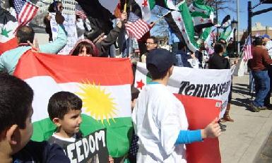 Американские курды приняли участие в демонстрации против режима Асада