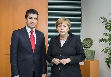Премьер-министр Барзани встретился с канцлером Германии Меркель в Берлине