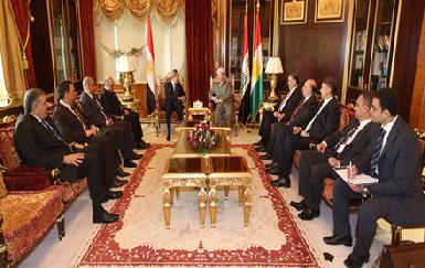 Президент Барзани встретился с министром промышленности Египта 