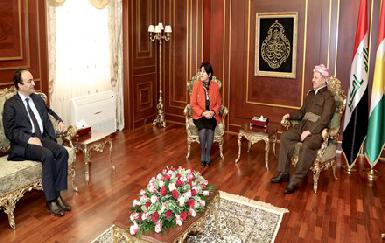 Президент Барзани встретился с турецкими курдскими политиками Лейлой Заной и Османом Байдемиром 