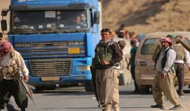Езидская милиция сражается под командованием Барзани 