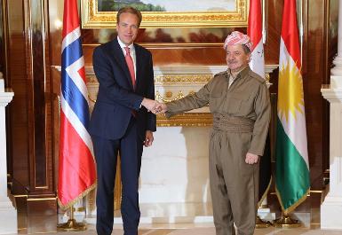 Президент Курдистана встретился с министром иностранных дел Норвегии 