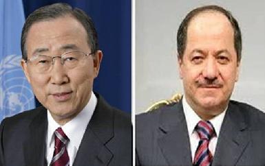 Генеральный секретарь ООН и президент Курдистана провели телефонные переговоры