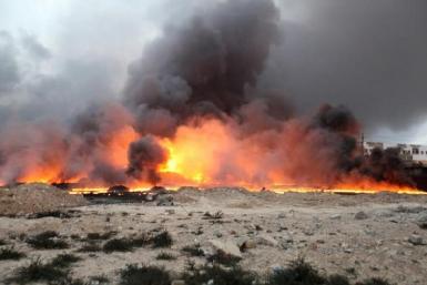 В Хавидже тушат пожары на нефтяных месторождениях