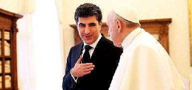 Нечирван Барзани и Папа Римский обсудили роль Ватикана в переговорах Эрбиля и Багдада, и вопрос беженцев