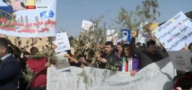 Сирийские курды в Эрбиле протестуют против атак Турции на Африн