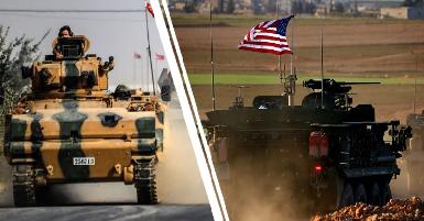 Турецкие и американские войска патрулируют районы возле сирийского курдского города Манбидж