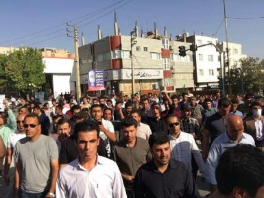 В иранском Мариване прошла демонстрация против обстрелов приграничных территорий Иранского Курдистана