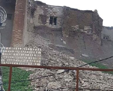 Часть Эрбильской цитадели разрушена сильным ливнем
