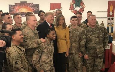 Трамп посетил войска США в Ираке