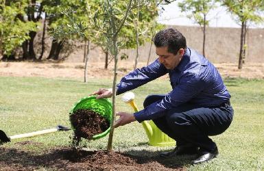 Премьер-министр Барзани принял участие в кампании "Посади дерево, сделай город зеленым"