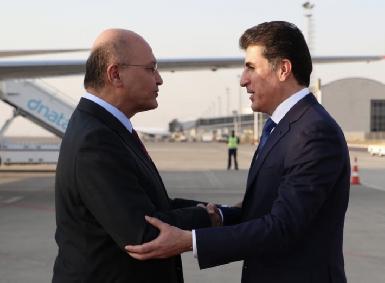 Президент Курдистана встретил своего иракского коллегу в аэропорту Эрбиля