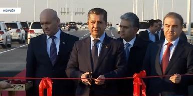 Премьер-министр Курдистана принял участие в открытии нового шоссе в Эрбиле