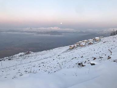 В горах Корек выпал снег