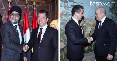 Премьер-министр Курдистана встретился с министрами Франции и Канады