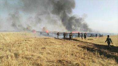 В Махмуре горят курдские фермы