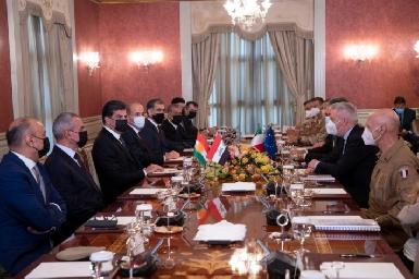 Прибывший в Эрбиль с официальным визитом министр обороны Италии встретился с президентом Курдистана