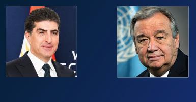 Президент Курдистана поздравил Генерального секретаря ООН с переизбранием