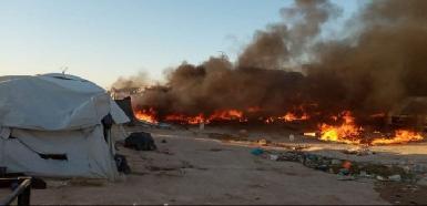 Пожар в сирийском лагере "Аль-Холь"