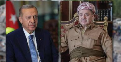 Эрдоган поблагодарил Масуда Барзани и народ Курдистана за поддержку