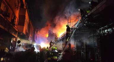При пожаре на рынке Дохука сгорело более 100 магазинов