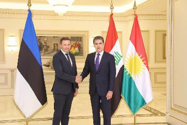 Президент Барзани принял министра обороны Эстонии