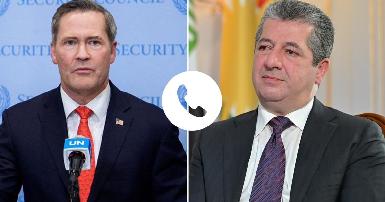Премьер-министр Курдистана провел переговоры по вопросам безопасности и экономики с послом США в ООН