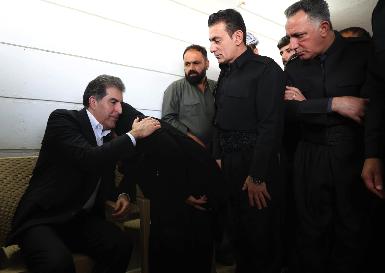 Президент Барзани принял участие в церемонии похорон жертв атаки беспилотника в Эрбиле